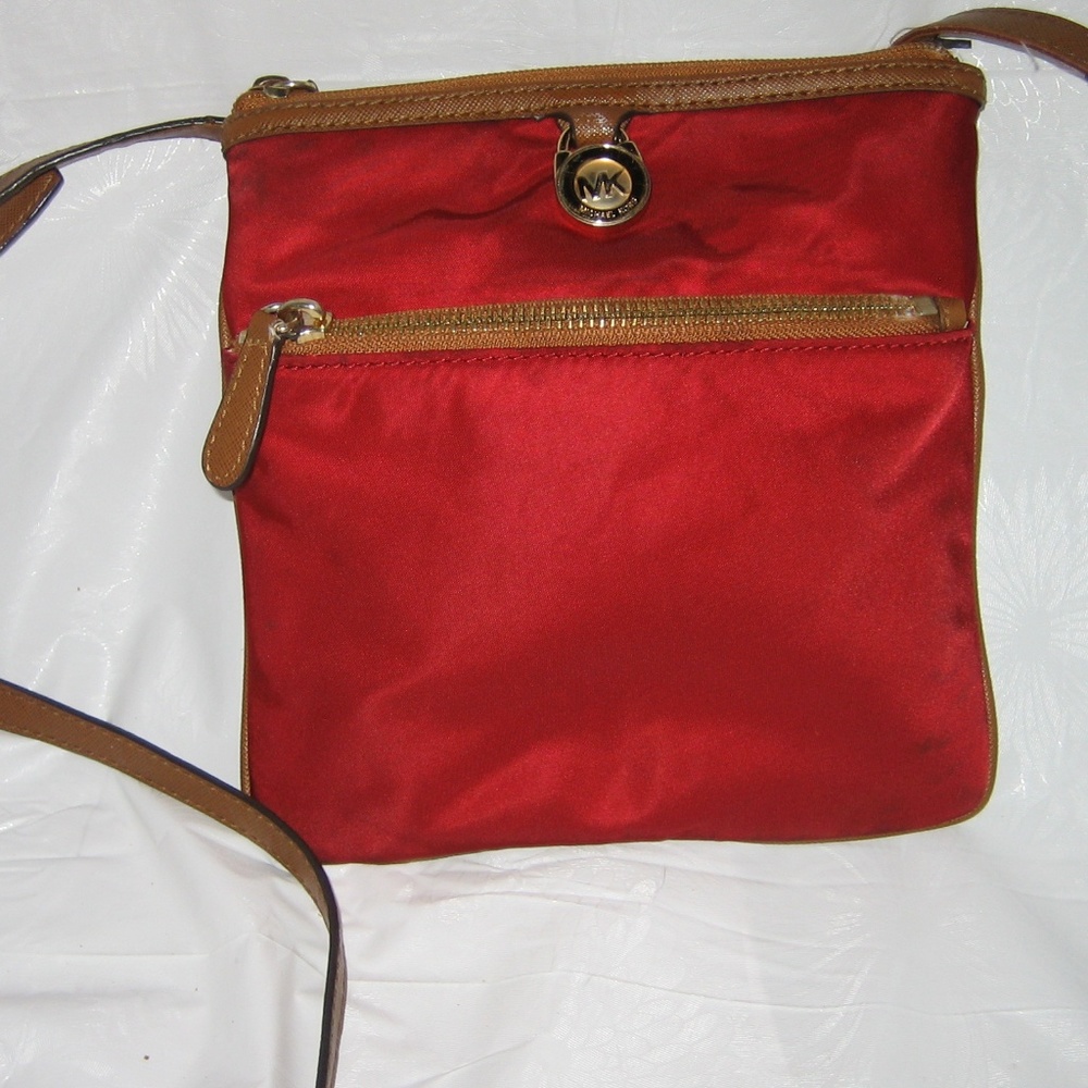 MICHAEL Michael Kors Red Canvas Crossbody Handbag
